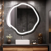 Espejo LED Asimétrico Ovalado | Botón táctil | Luz blanca fría - Reyze Seria Salono Model 1